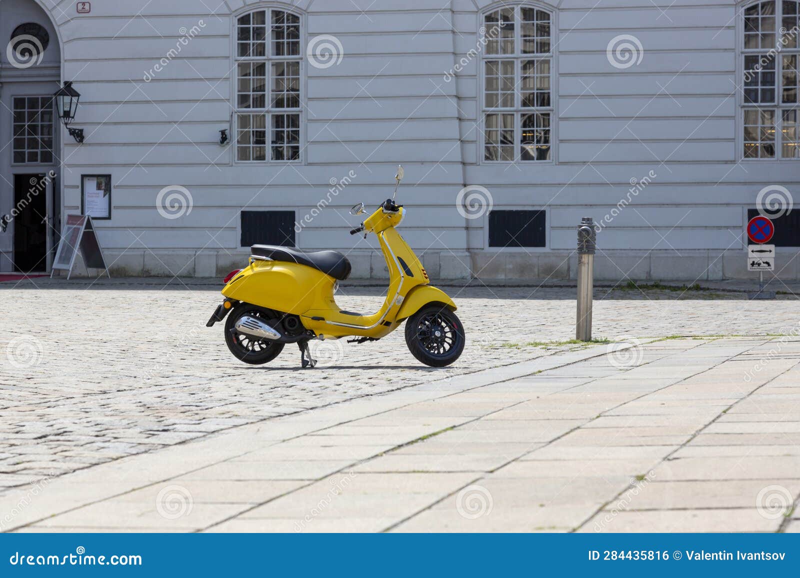 Scooter at Josefsplatz Square in Vienna Editorial Photo Image of