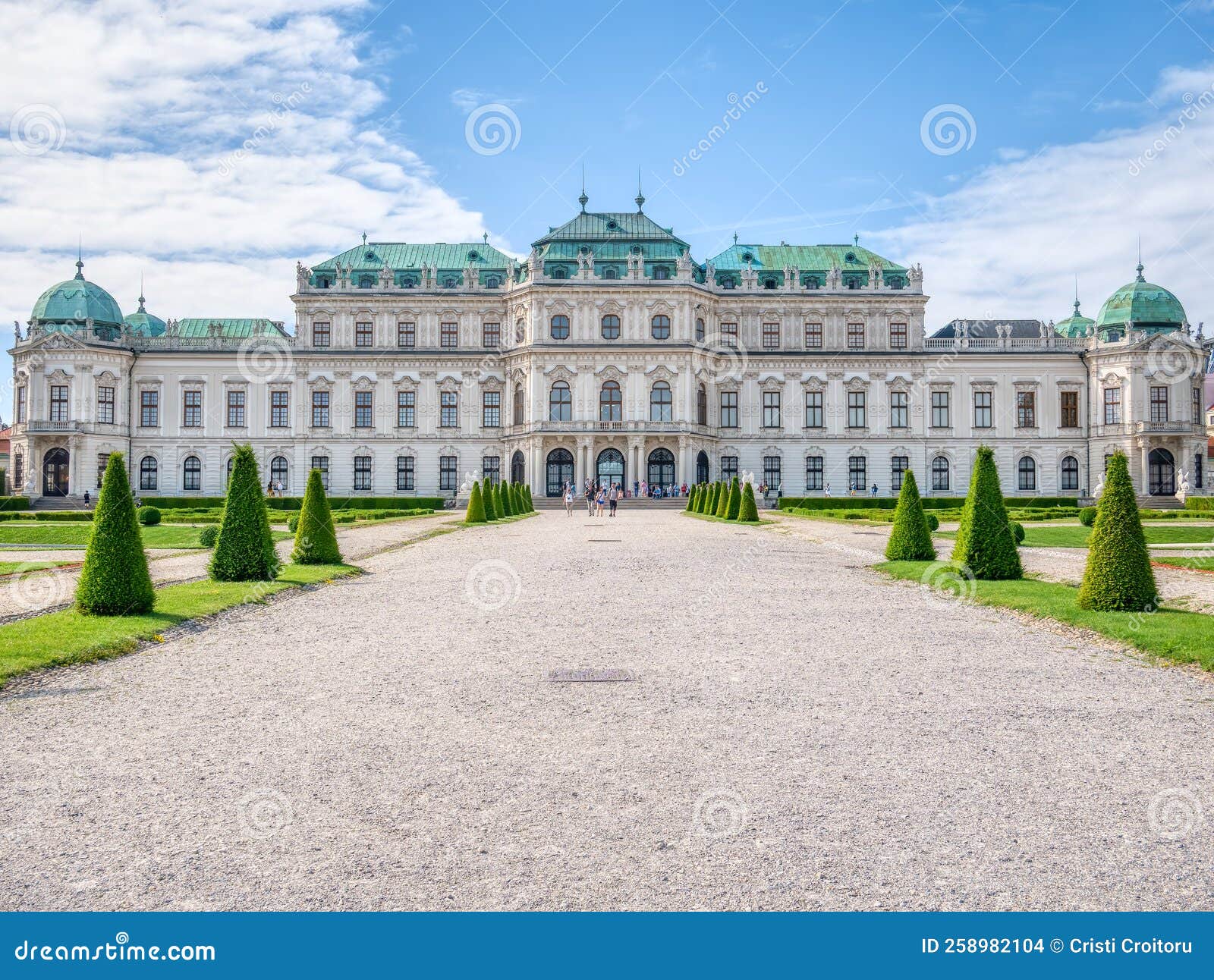 View with Belvedere Palace (Schloss Belvedere) Built in Baroque