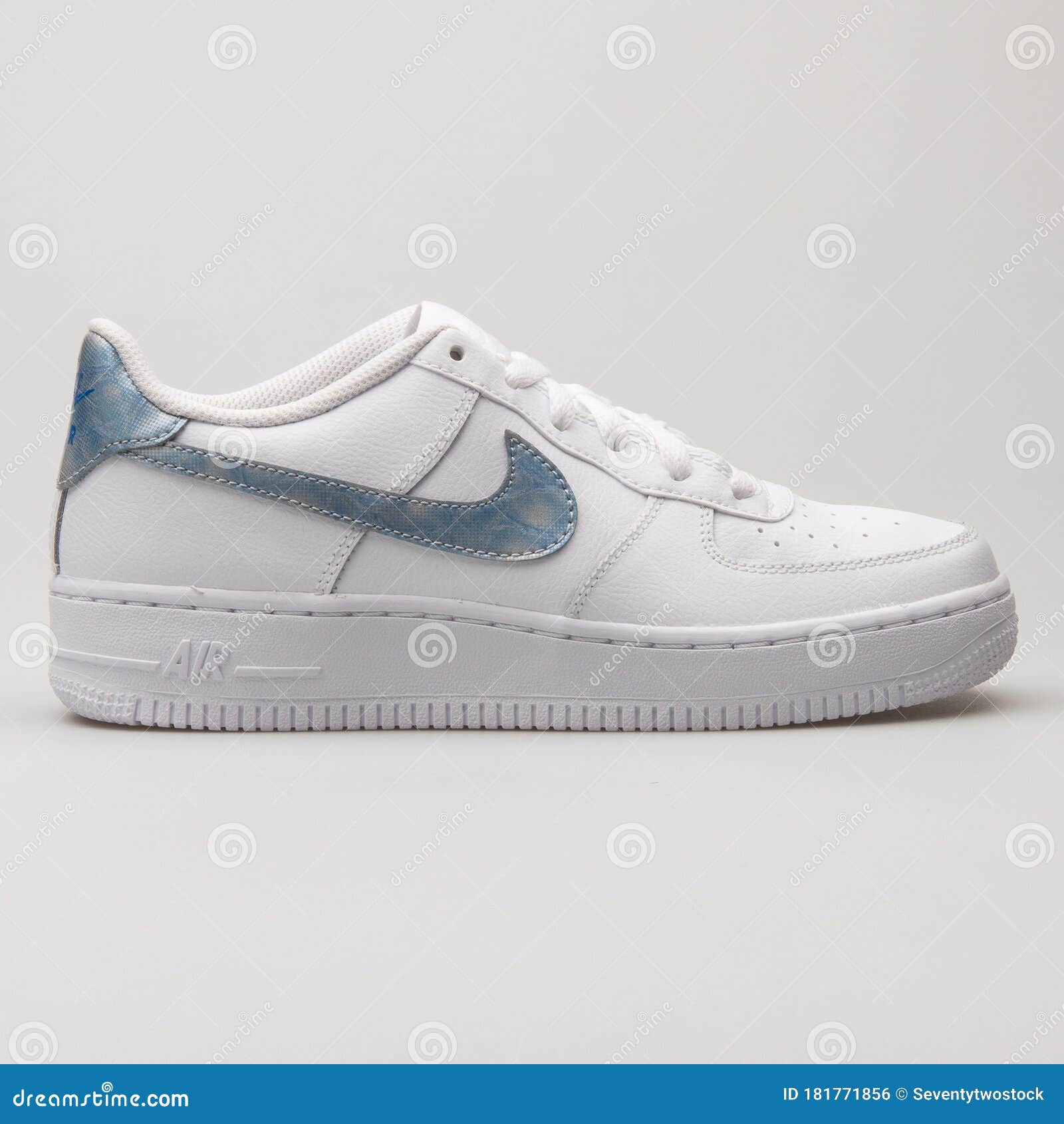 Nike Air Force 1 White And Blue Sneaker 