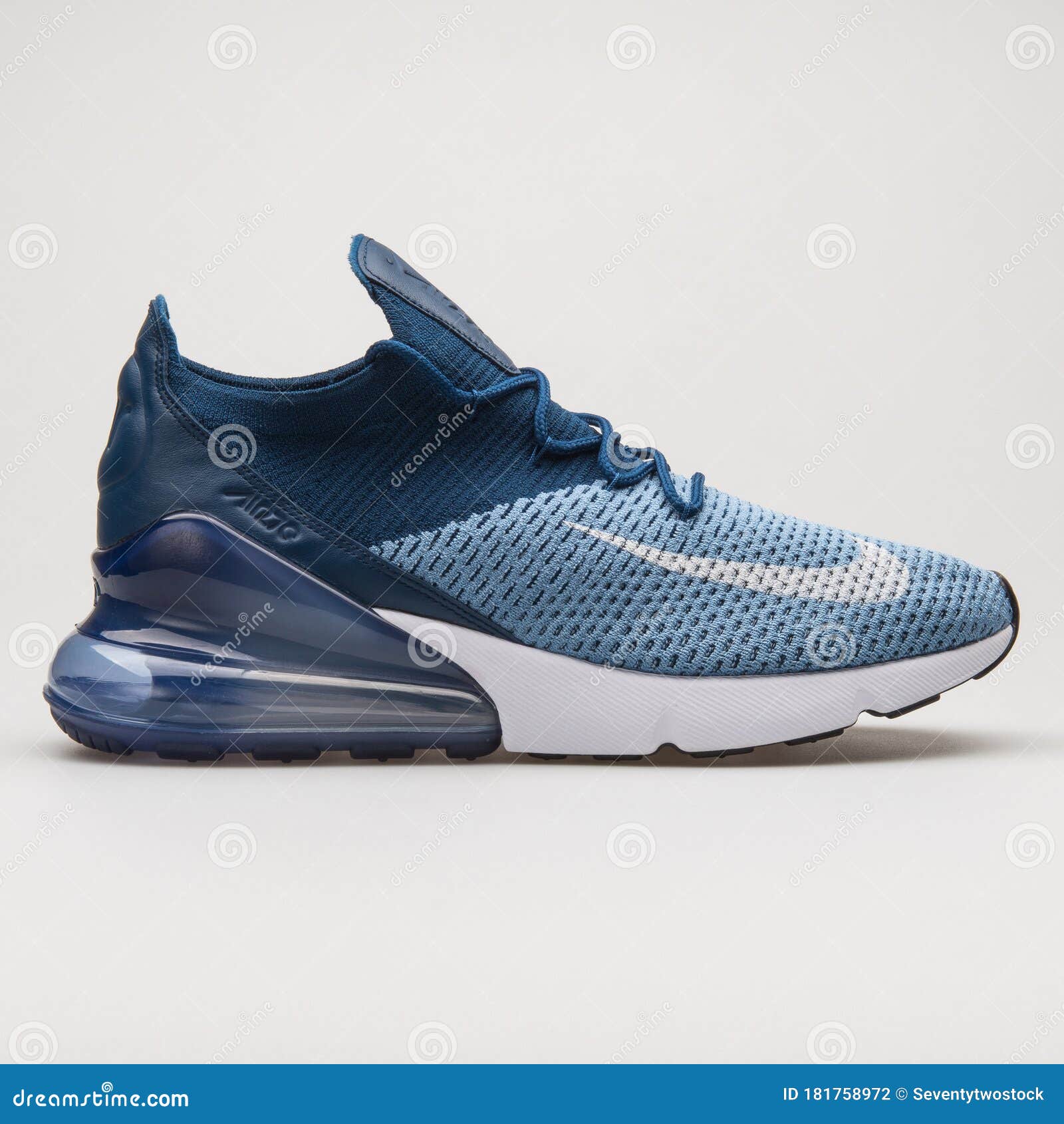 Nike Air Max 270 Flyknit Blue And White 