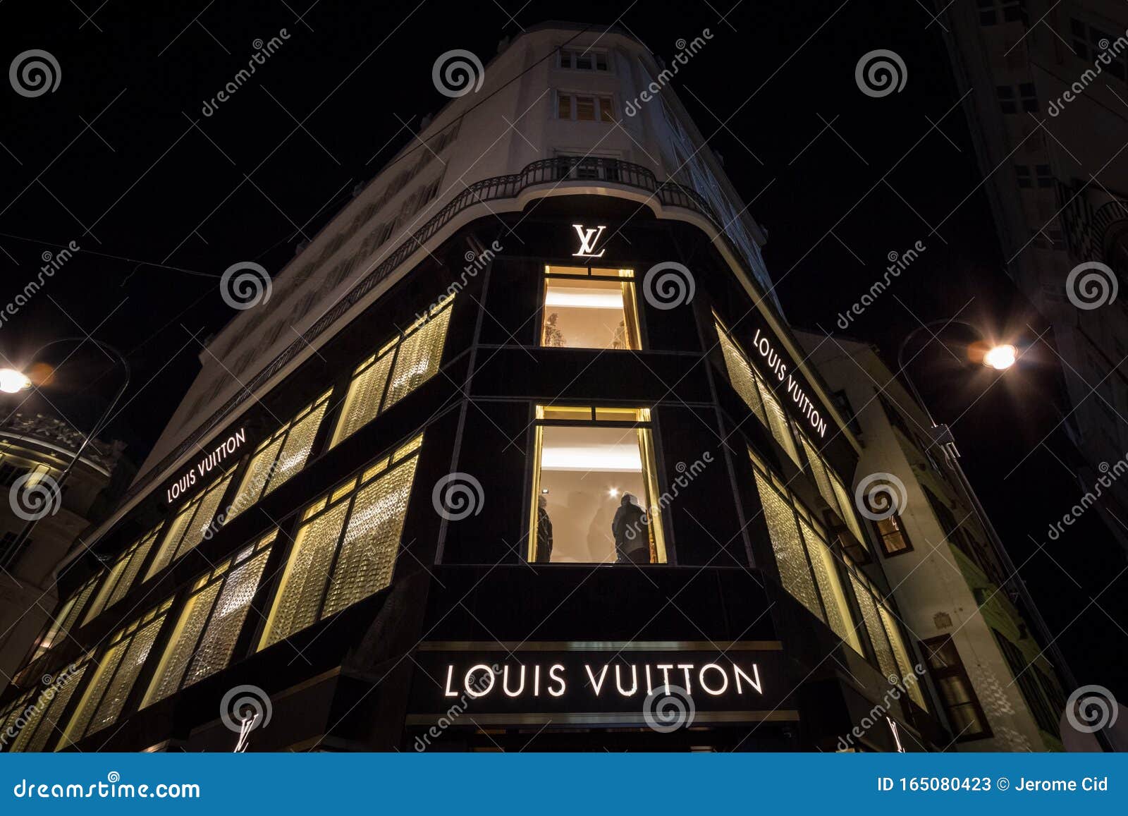 View at Louis Vuitton shop in Vienna, Austria. Louis Vuitton is a French  fashion house founded in 1854 and one of the world's leading international  fashion houses. Stock Photo