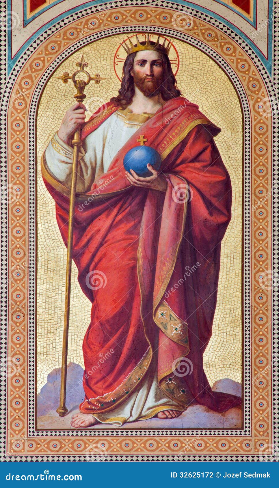 Vienna - Fresco of Jesus Christ As King of the World by Karl Von ...