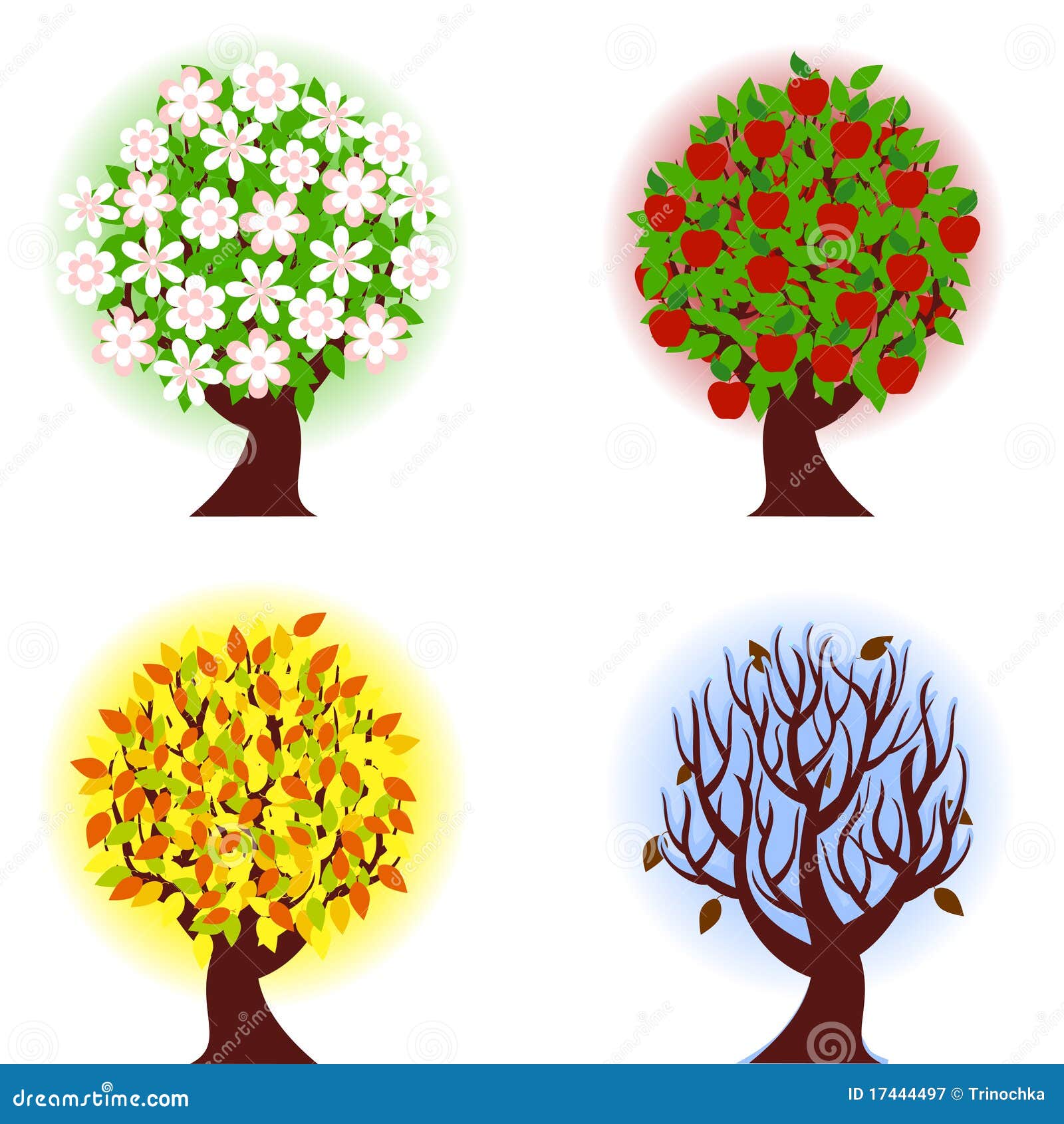 Яблоня в разные времена года. Летнее дерево для детского сада. Дерево по сезонам. Дерево по сезонам года для детей.