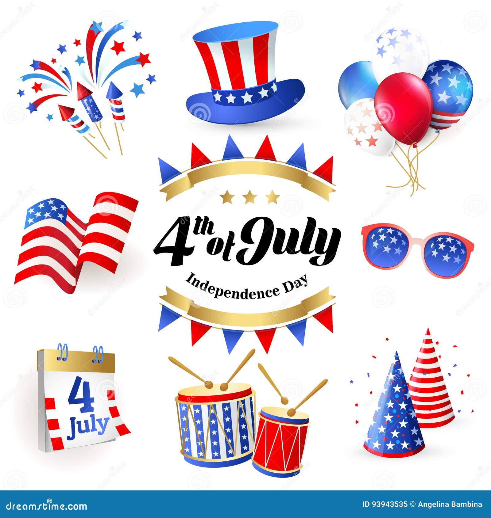 4th of july picnic clipart