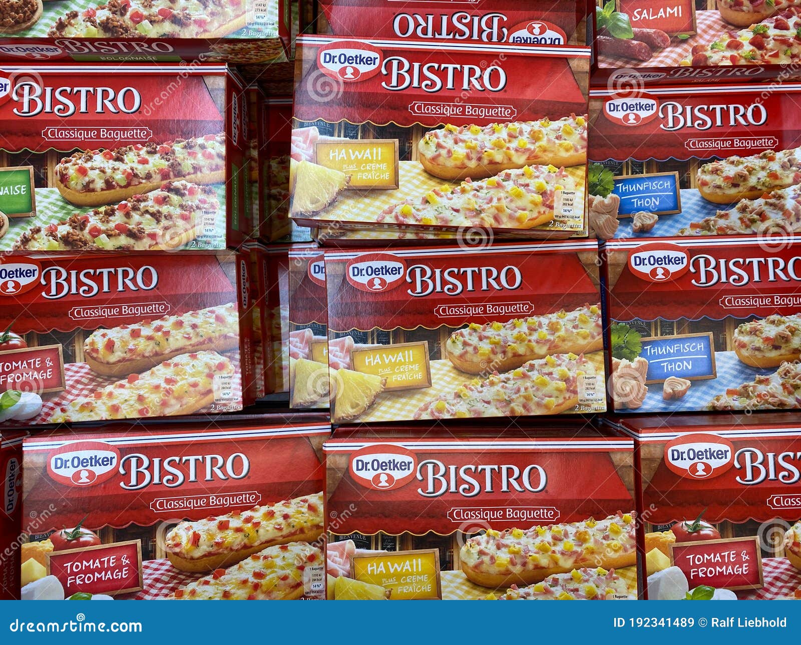 Closeup of Isolated Boxes with Dr. Oetker Frozen Bistro Baguettes in  Cooling Counter Editorial Stock Image - Image of bistro, freezer: 192341489