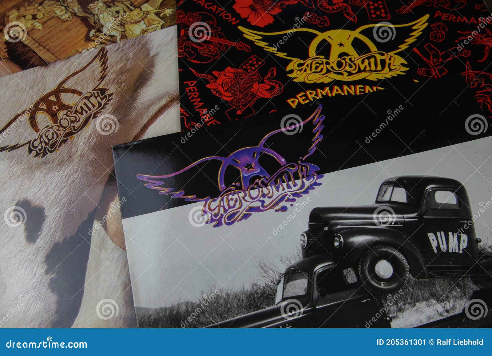 Close Up of Vintage Vinyl Record Covers of Rock Band Aerosmith Editorial  Photo - Image of music, rock: 205361301