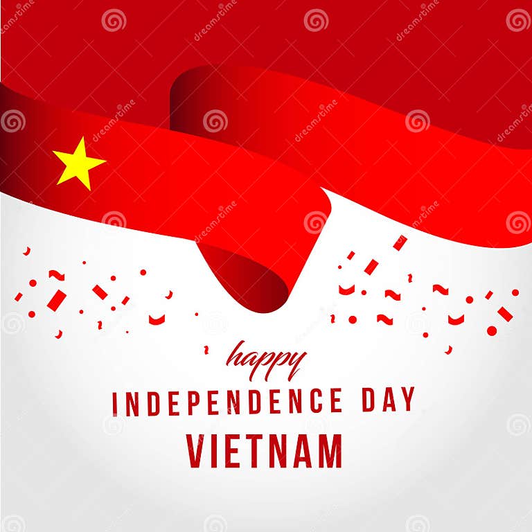 Happy Vietnam Independent Day Vector Template Design Illustration Stock