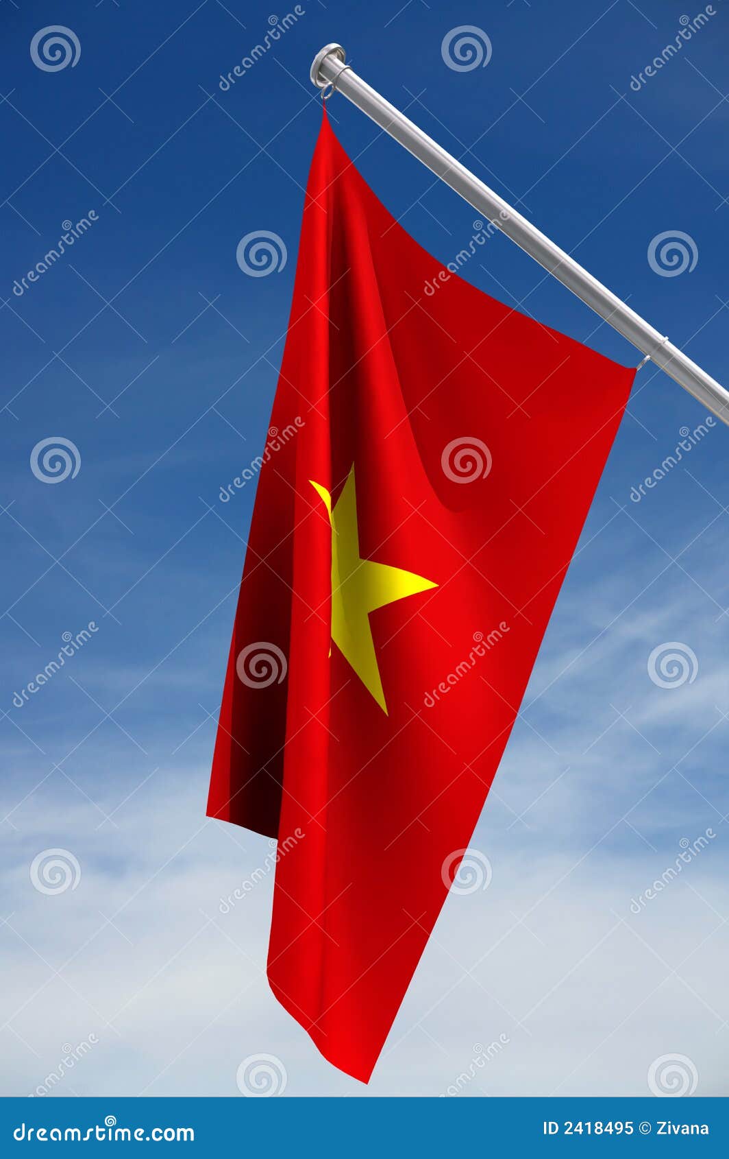 Download Vietnam Flag W/clipping Path Stock Illustration ...