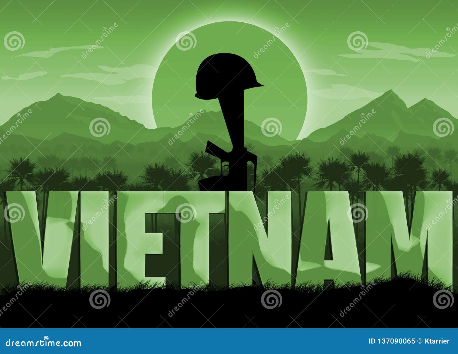 Vietnam War. Remembrance Day Royalty-Free Illustration | CartoonDealer
