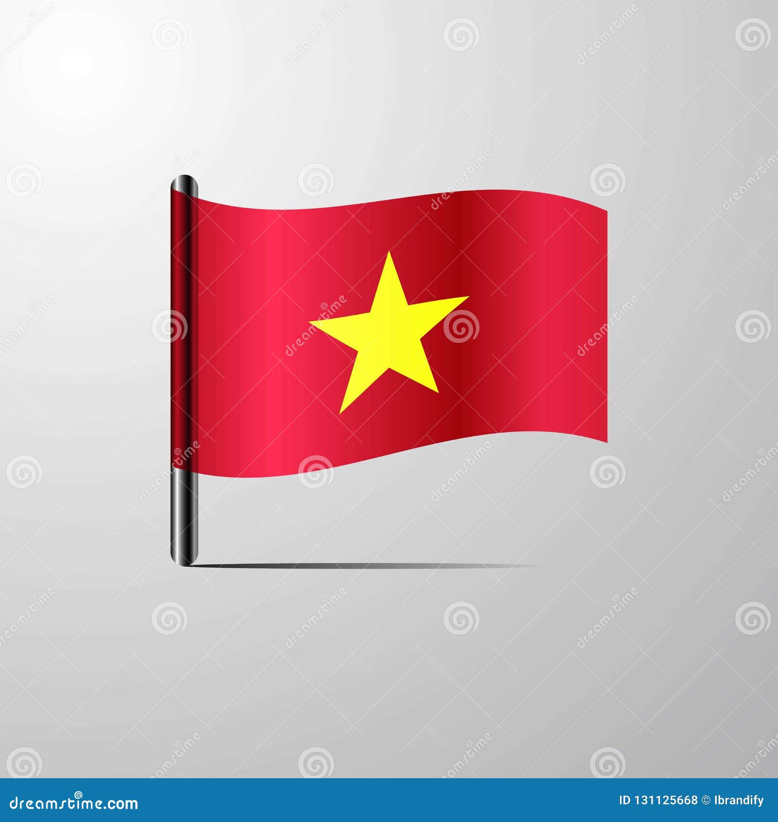 Download Vietnam Waving Shiny Flag Design Vector Stock Vector ...