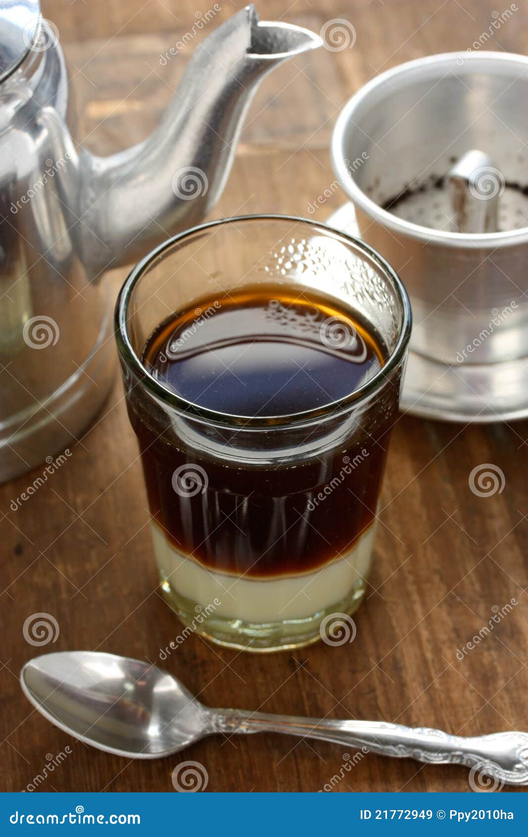 Vietnamese Drip Coffee With Milk. Stock Photography | CartoonDealer.com