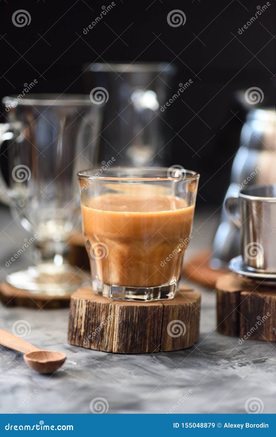 Vietnamese Drip Coffee With Milk. Stock Photography | CartoonDealer.com