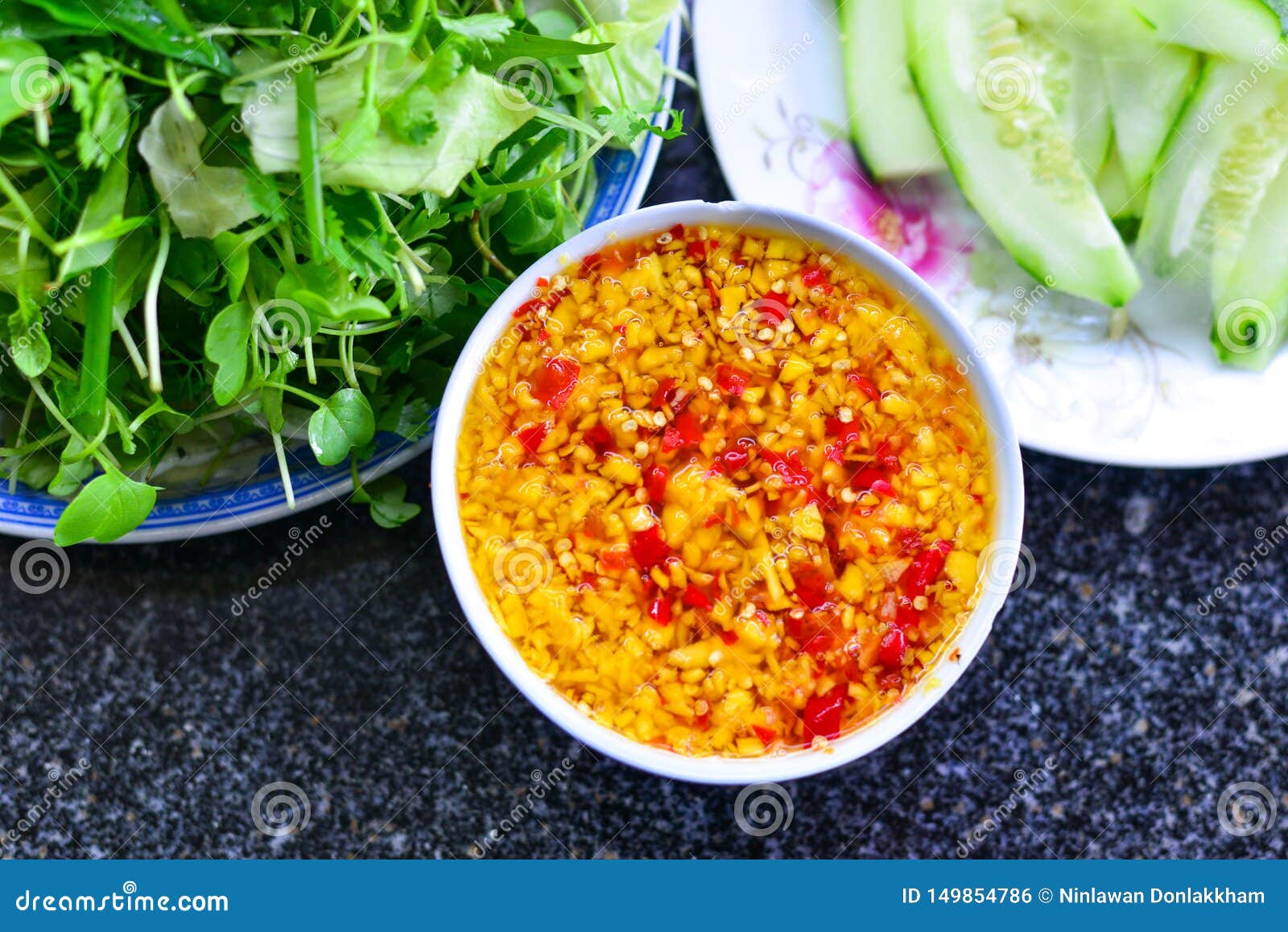 Vietnamese Fish Sauce with Red Hot Chilli Stock Photo Image of