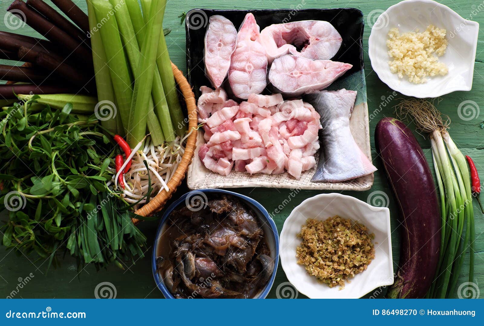 vietnamese food for daily meal, mam kho