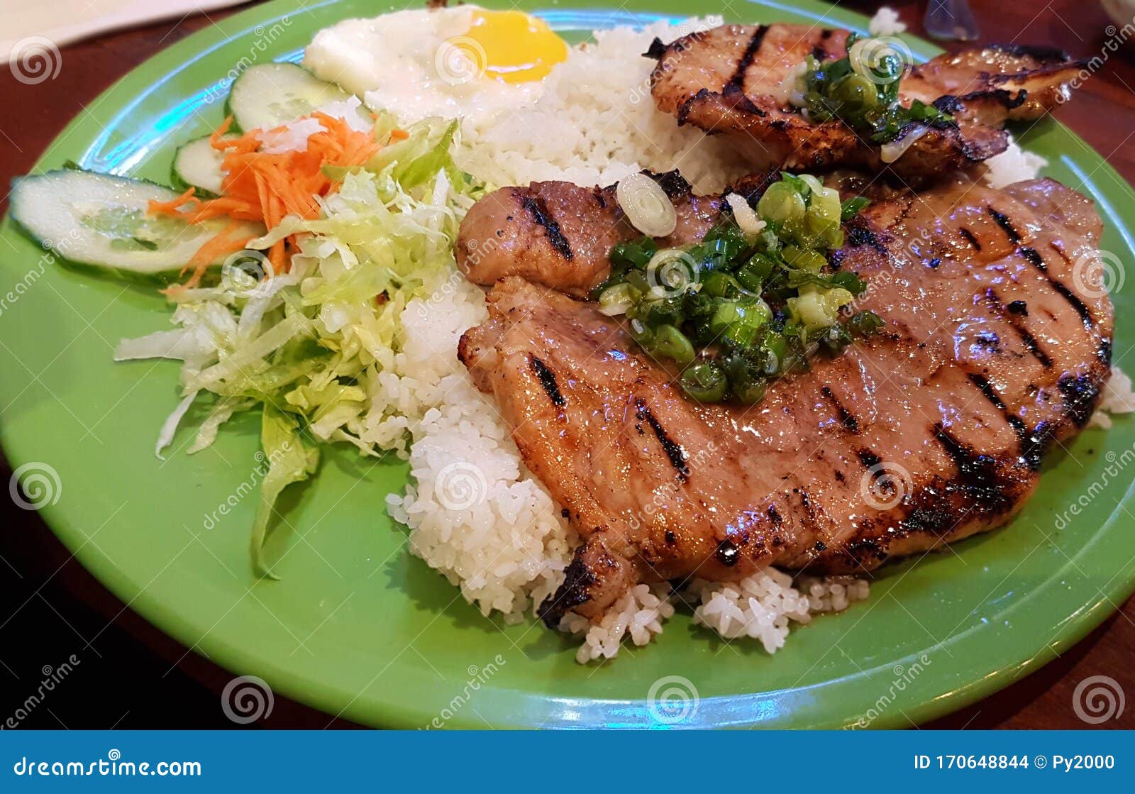 Grilled Pork Chop stock photo. Image of asian, tasty - 170648844