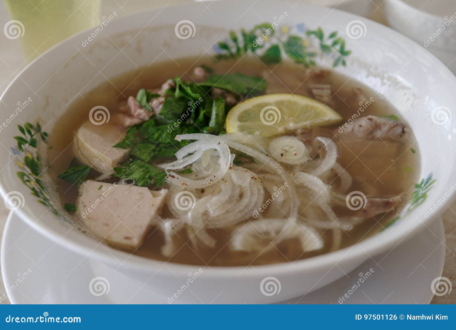 Vietnamese Rice Noodle Pho Ga Stock Photo Image of asian, ethnic