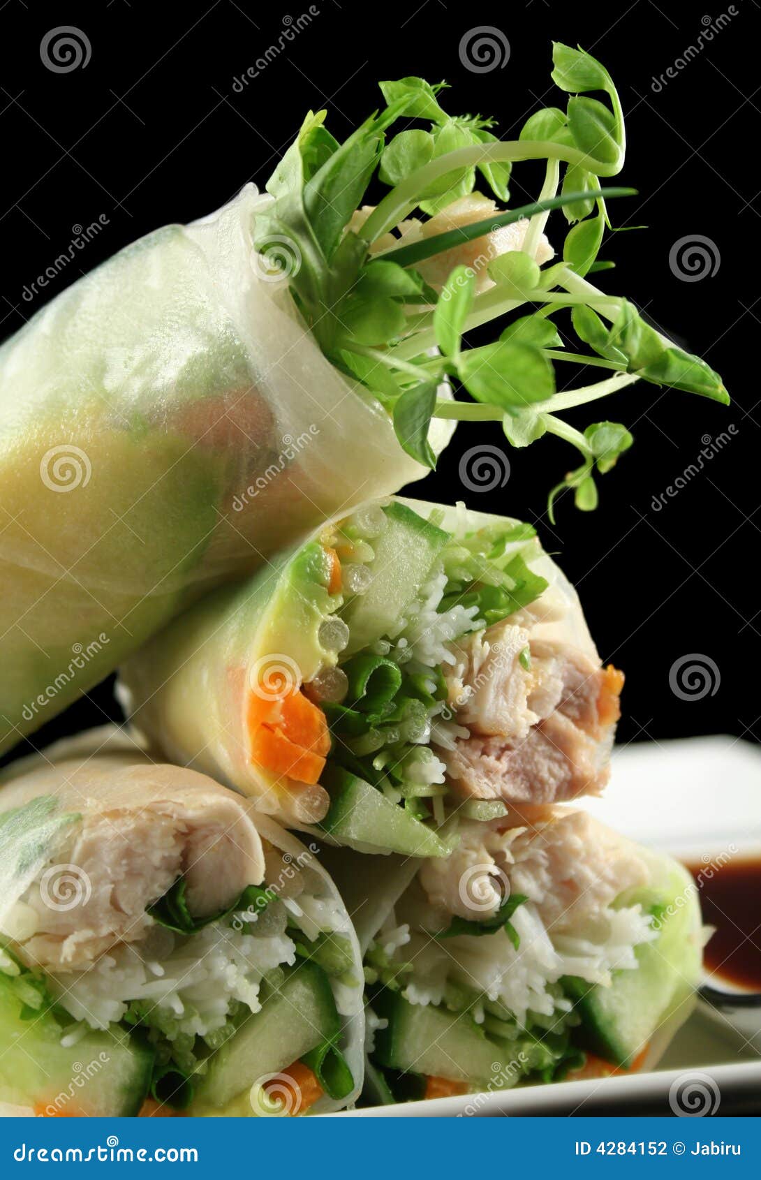 Vietnamese Rice Paper Rolls 3 Stock Photo - Image of culinary, bean ...