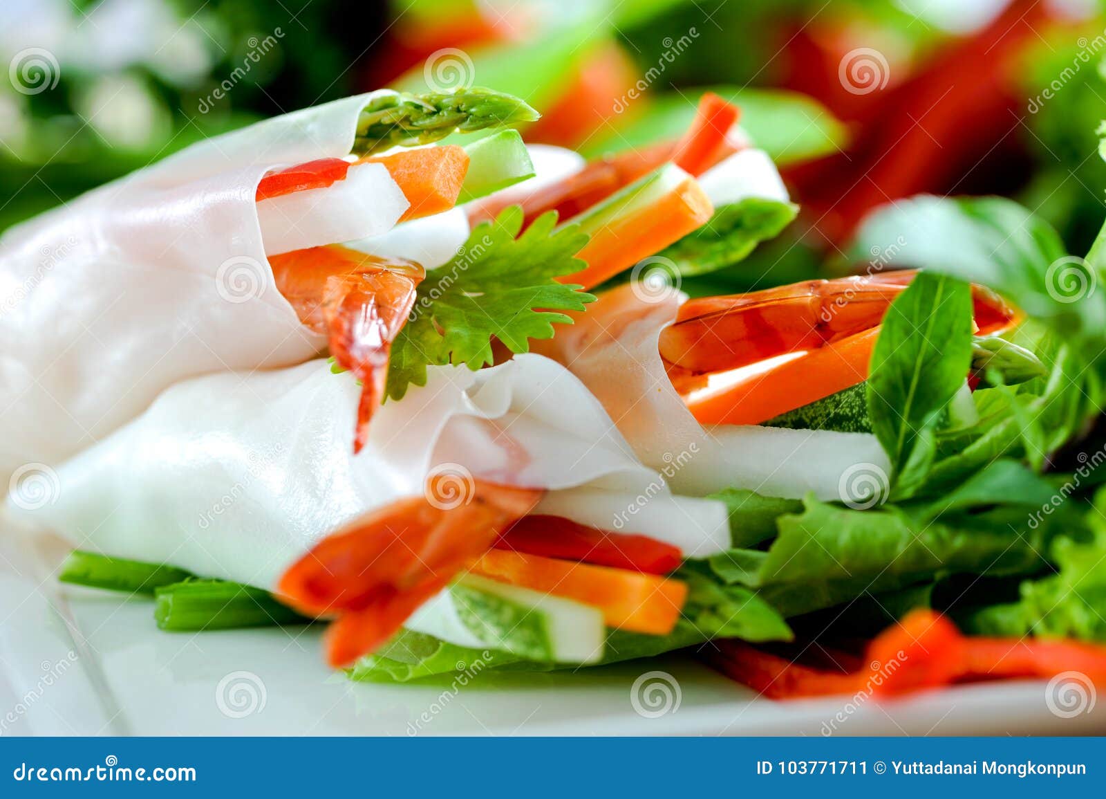 Vietnamese spring rolls stock image. Image of meal, cuisine 103771711