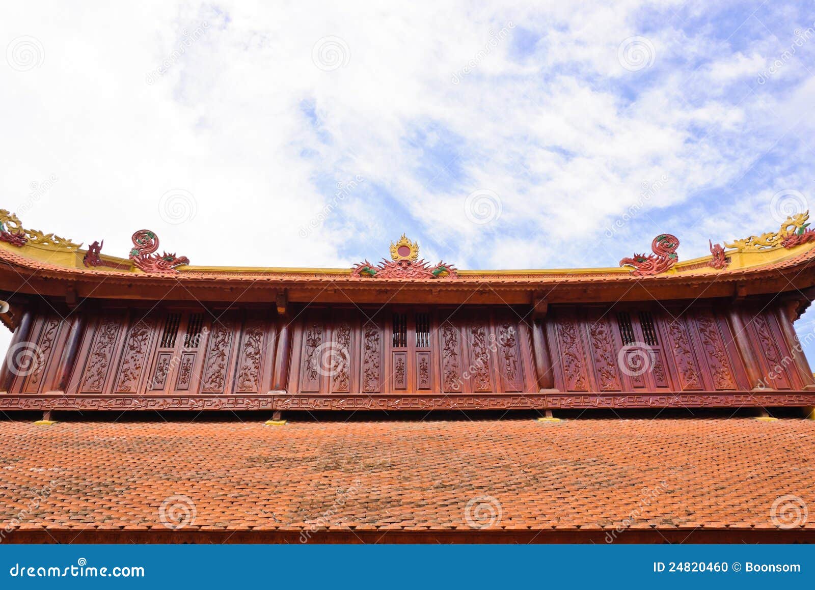 Vietnamese temple roof stock photo. Image of history 24820460