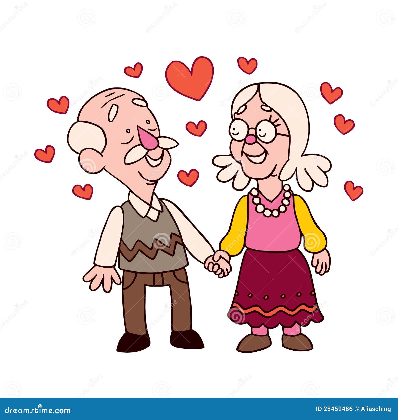 Vieux couples illustration de vecteur. Illustration du caractère - 28459486