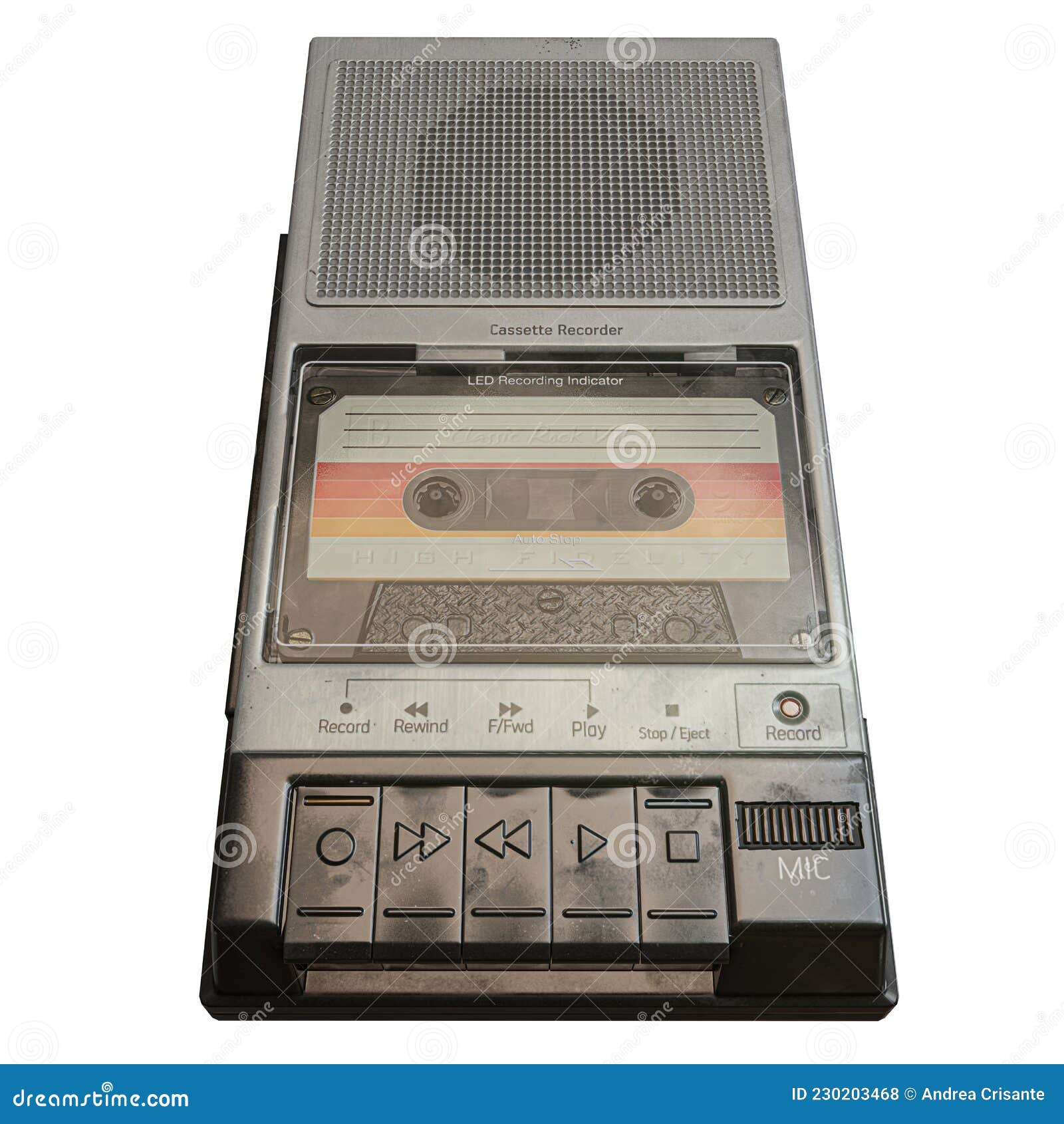 Cassette Audio Cassette Isolé Vecteur Musique Ancienne Joueur
