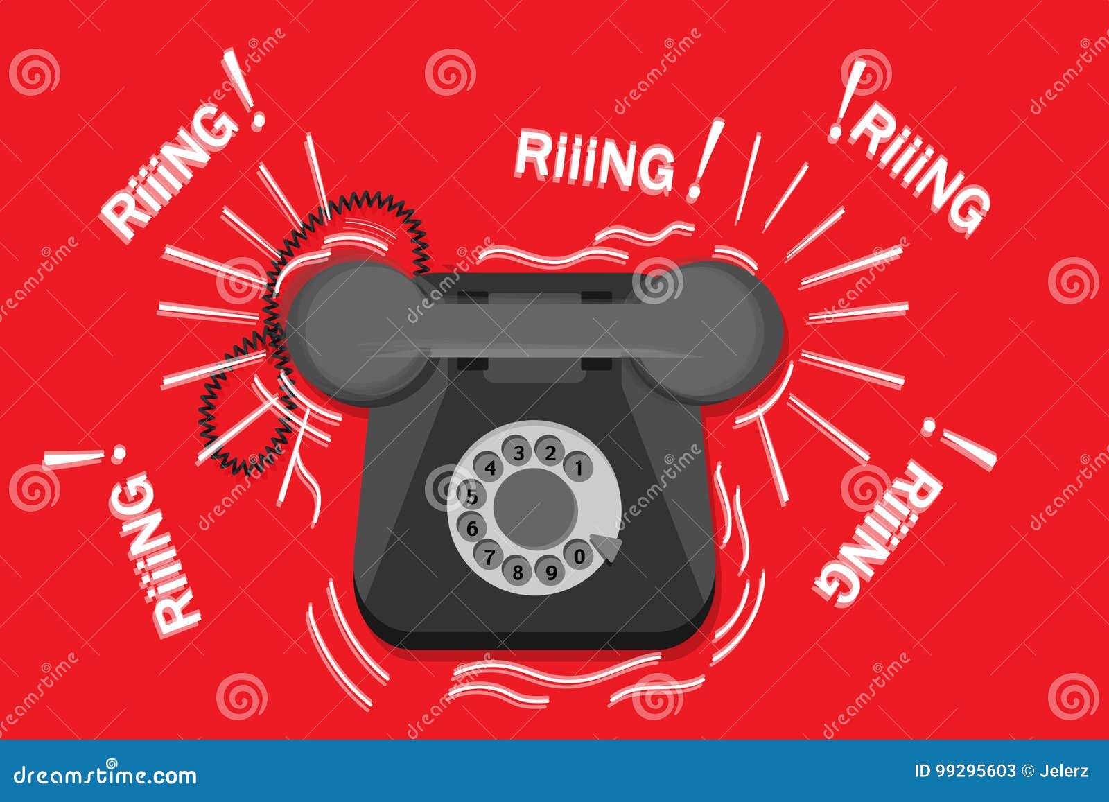 Vieux Telephone De Sonnerie Illustration De Vecteur Illustration Du Vieux Sonnerie 99295603