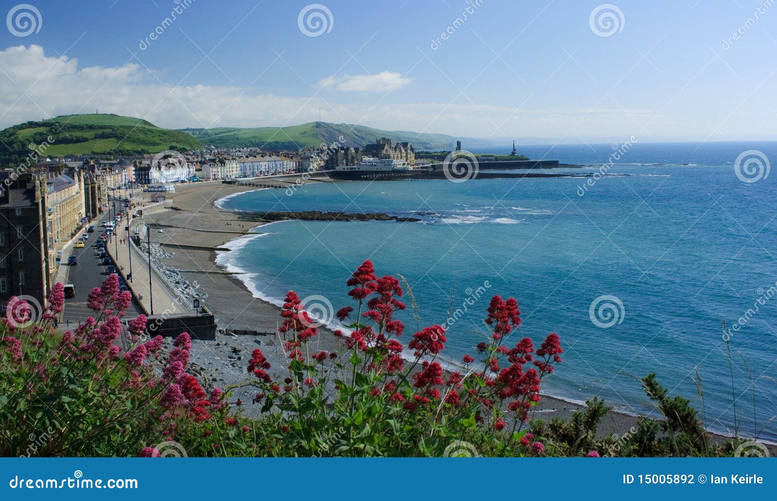 View of Aberystwyth stock photo. Image of coast, beach 15005892