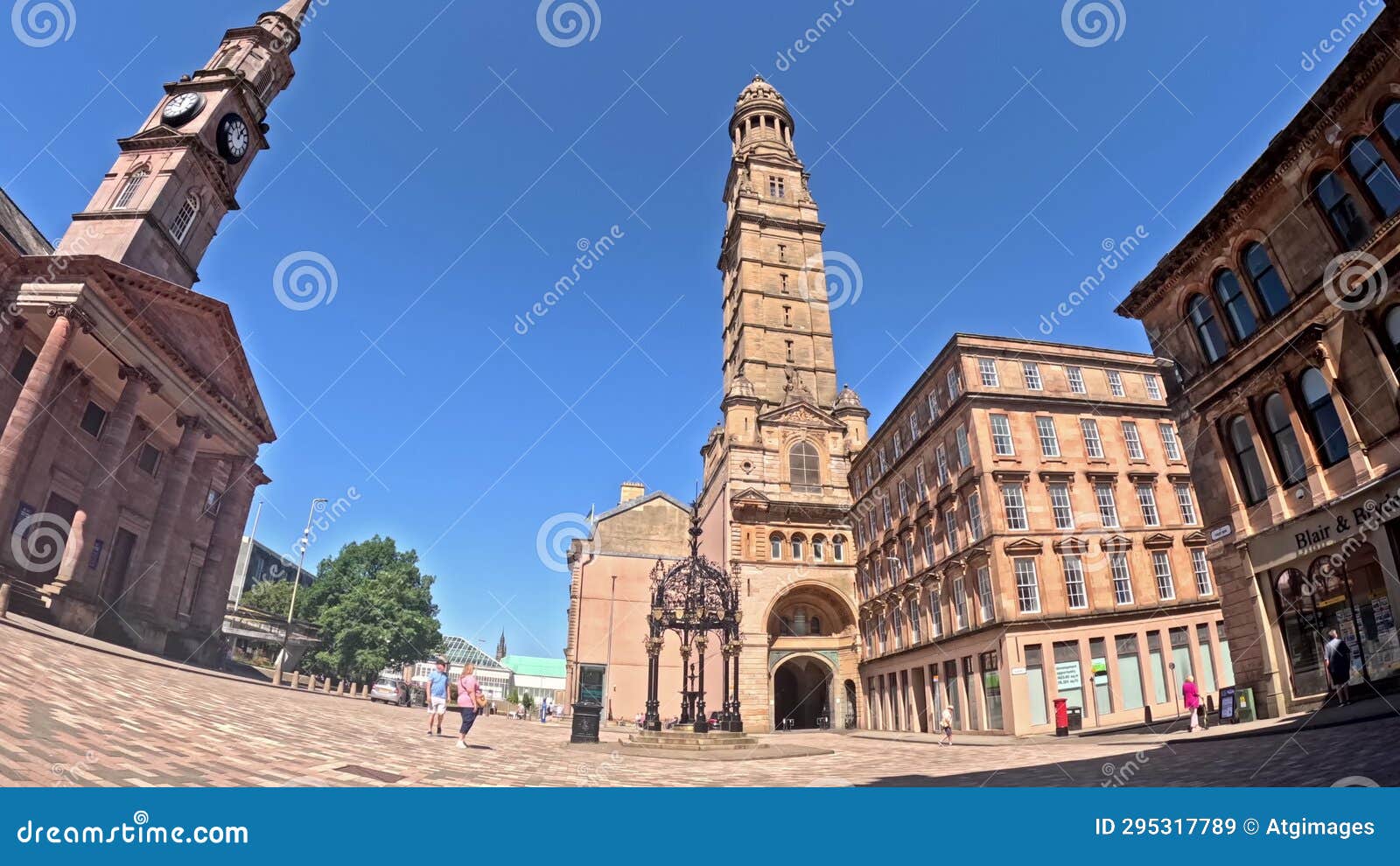 The View Across Greenock Town Centre Stock Video Video of historical