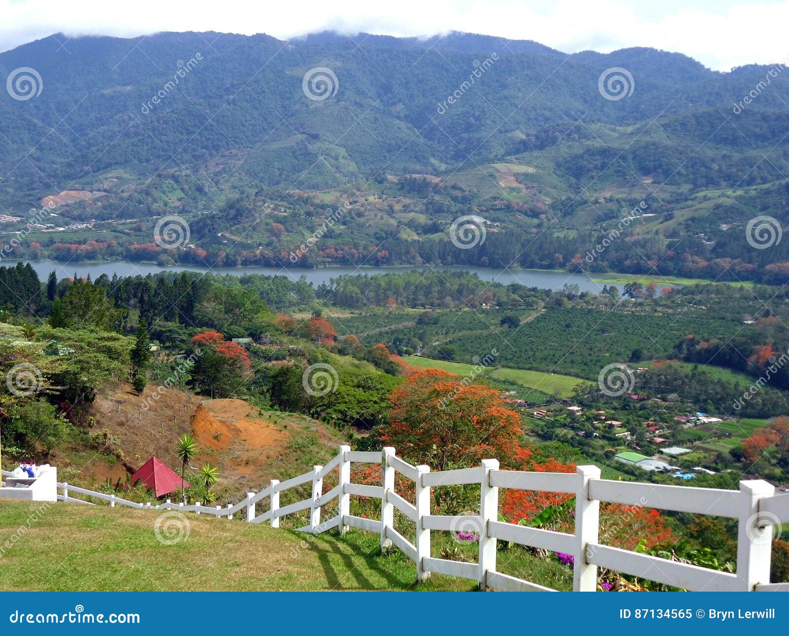 view across the orosi valley in costa rica