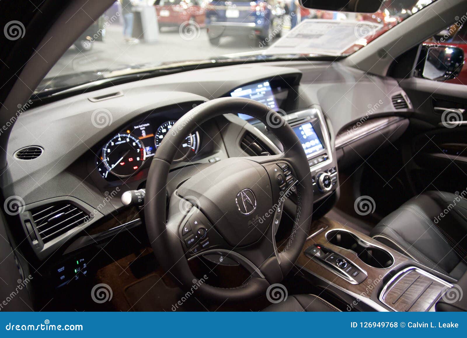 Acura Mdx Interior Editorial Stock Photo Image Of System