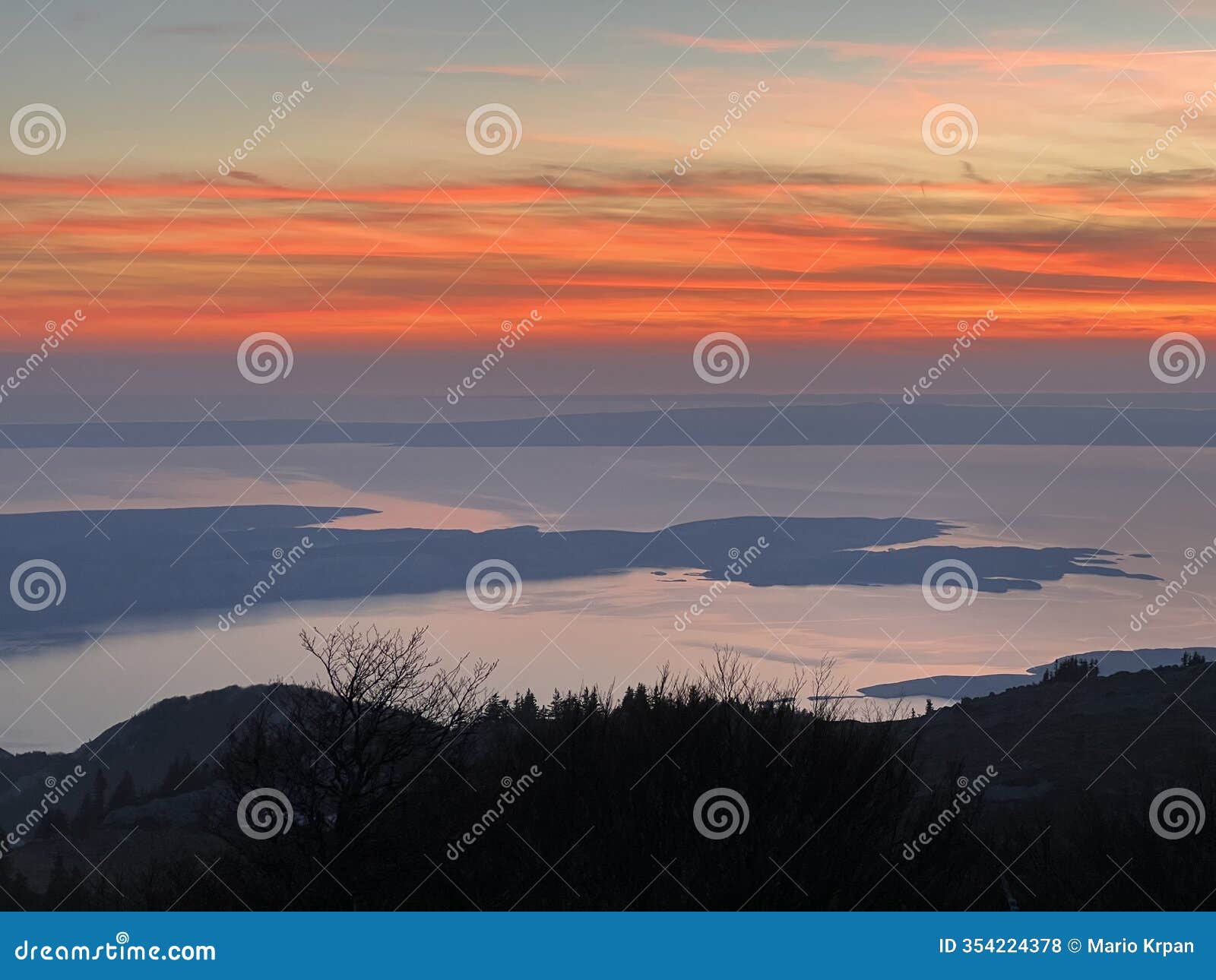 view of the adriatic sea and islands from the vucjak peak - northern velebit national park, croatia