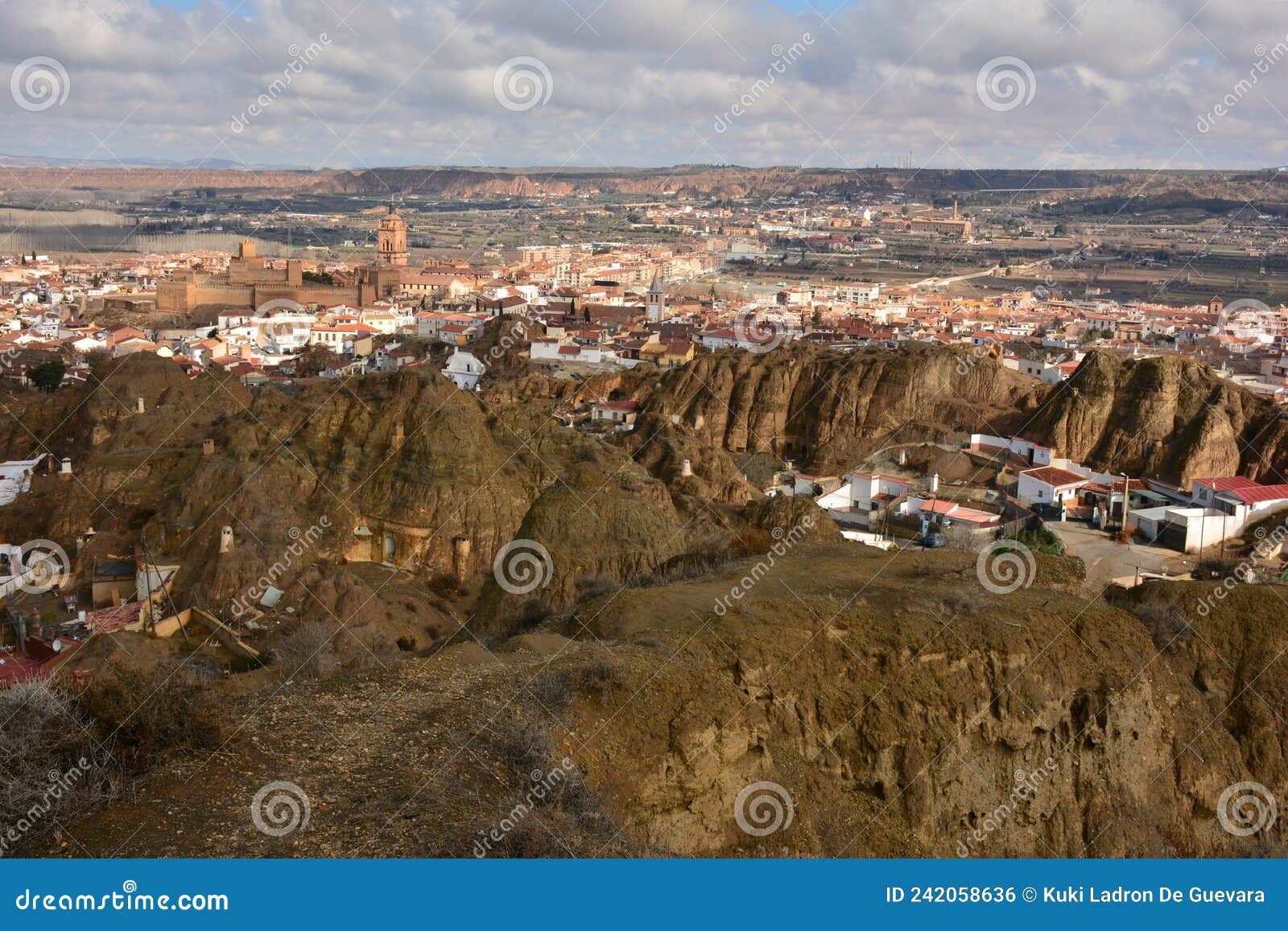 view of the city of guadix, granada