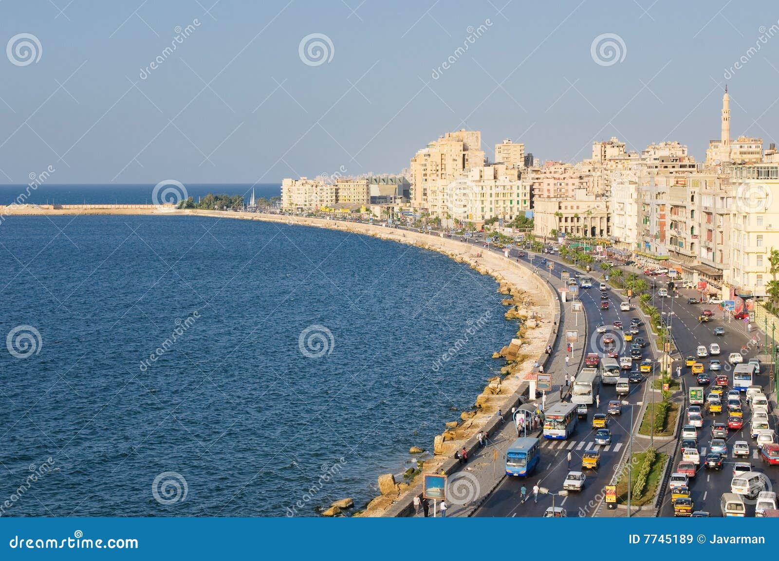 view of alexandria harbor, egypt