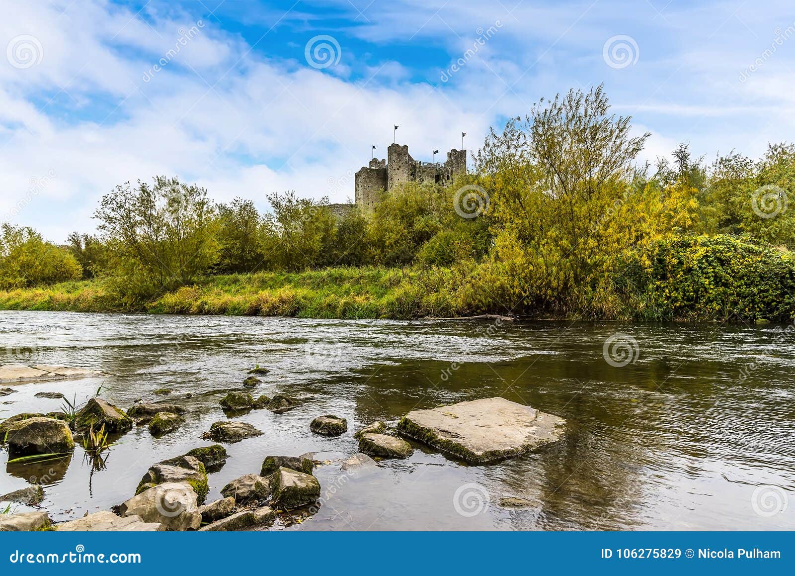 A View Along The Banks Of The River Boyne At Trim Ireland Stock Image Image Of Tourism Grass