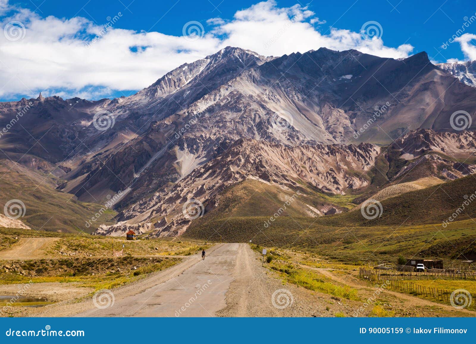 view of andes mountains, valle hermoso