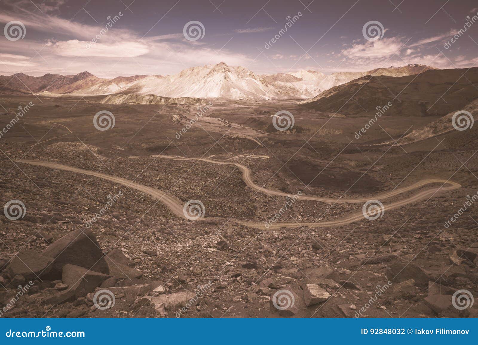 view of andes mountains, valle hermoso