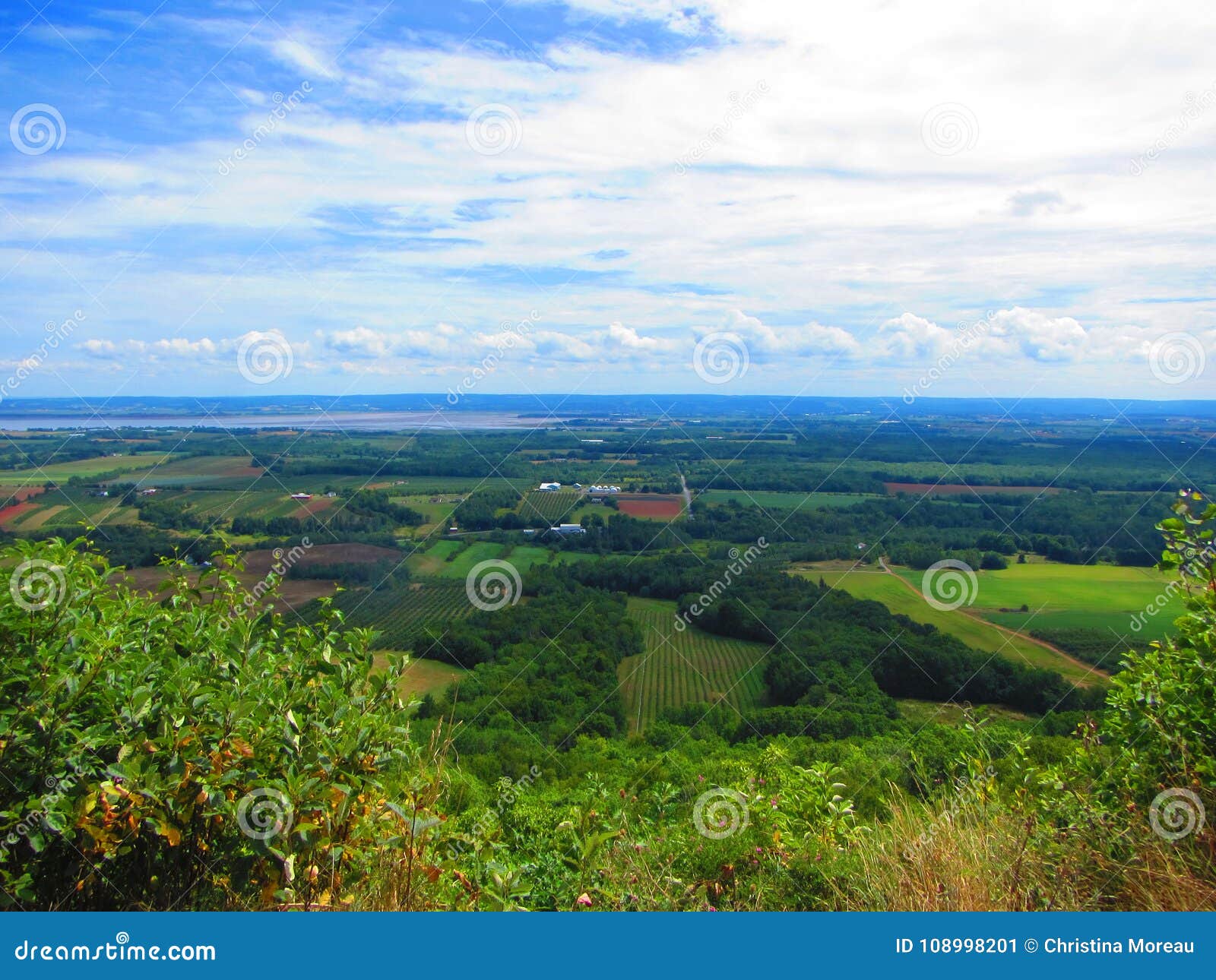 The Lookoff Annapolis Valley Nova Scotia Stock Image Image of aerial
