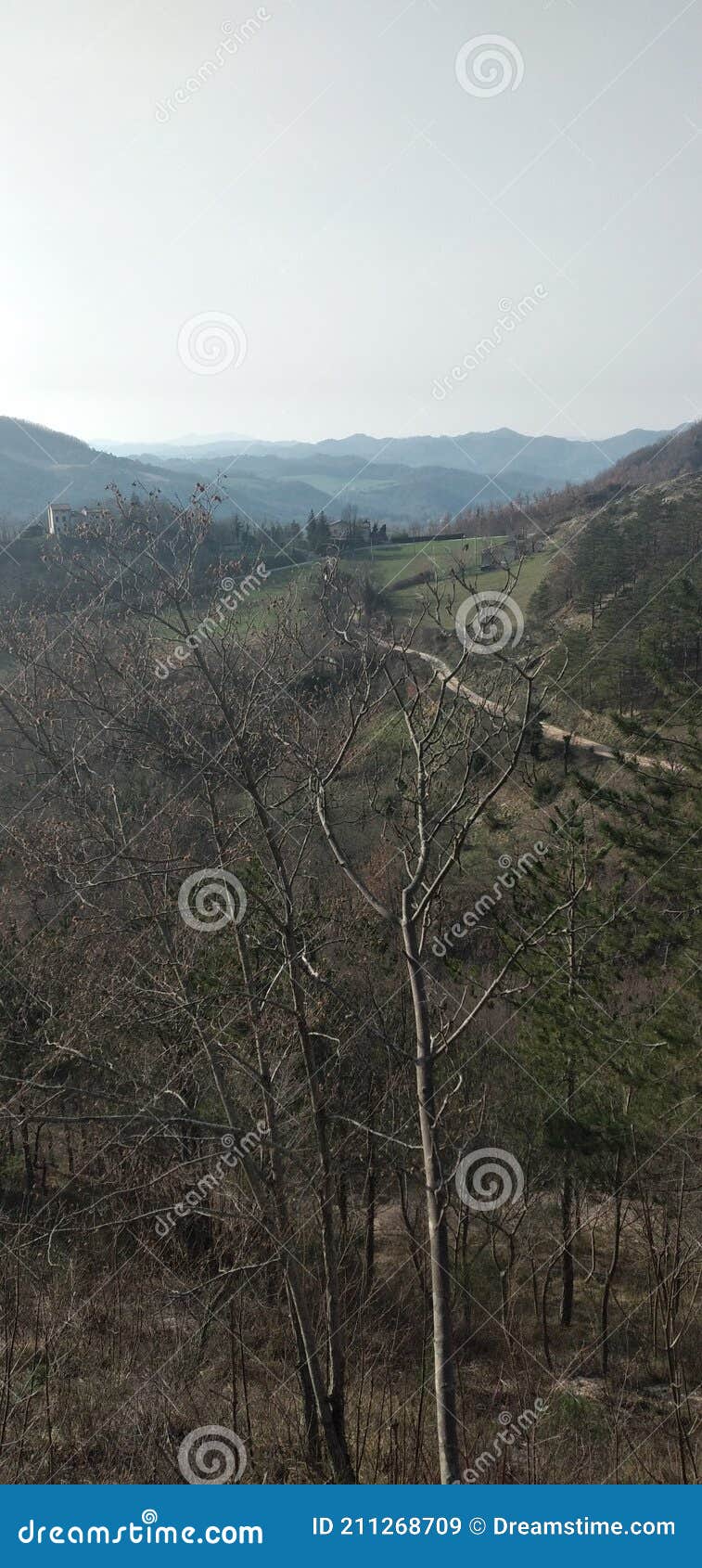 view of appennini mountains center italy