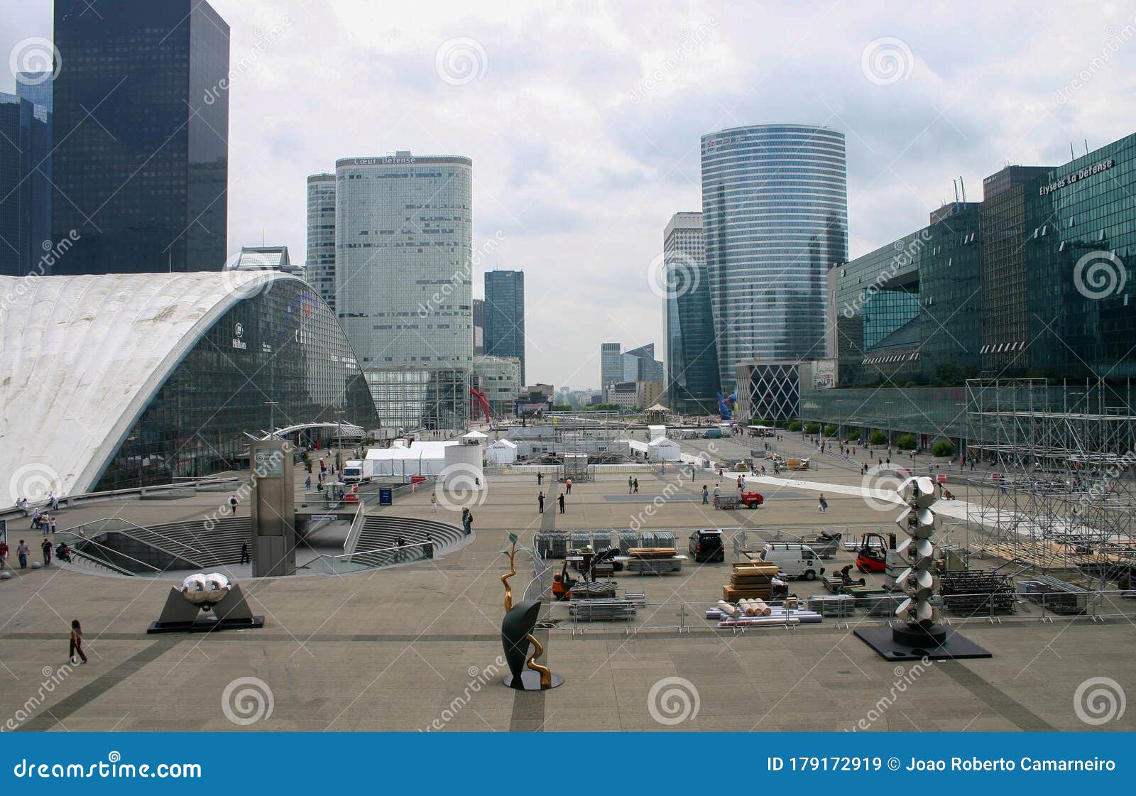 View of the Arc De La Defense, Paris Editorial Stock Image - Image of