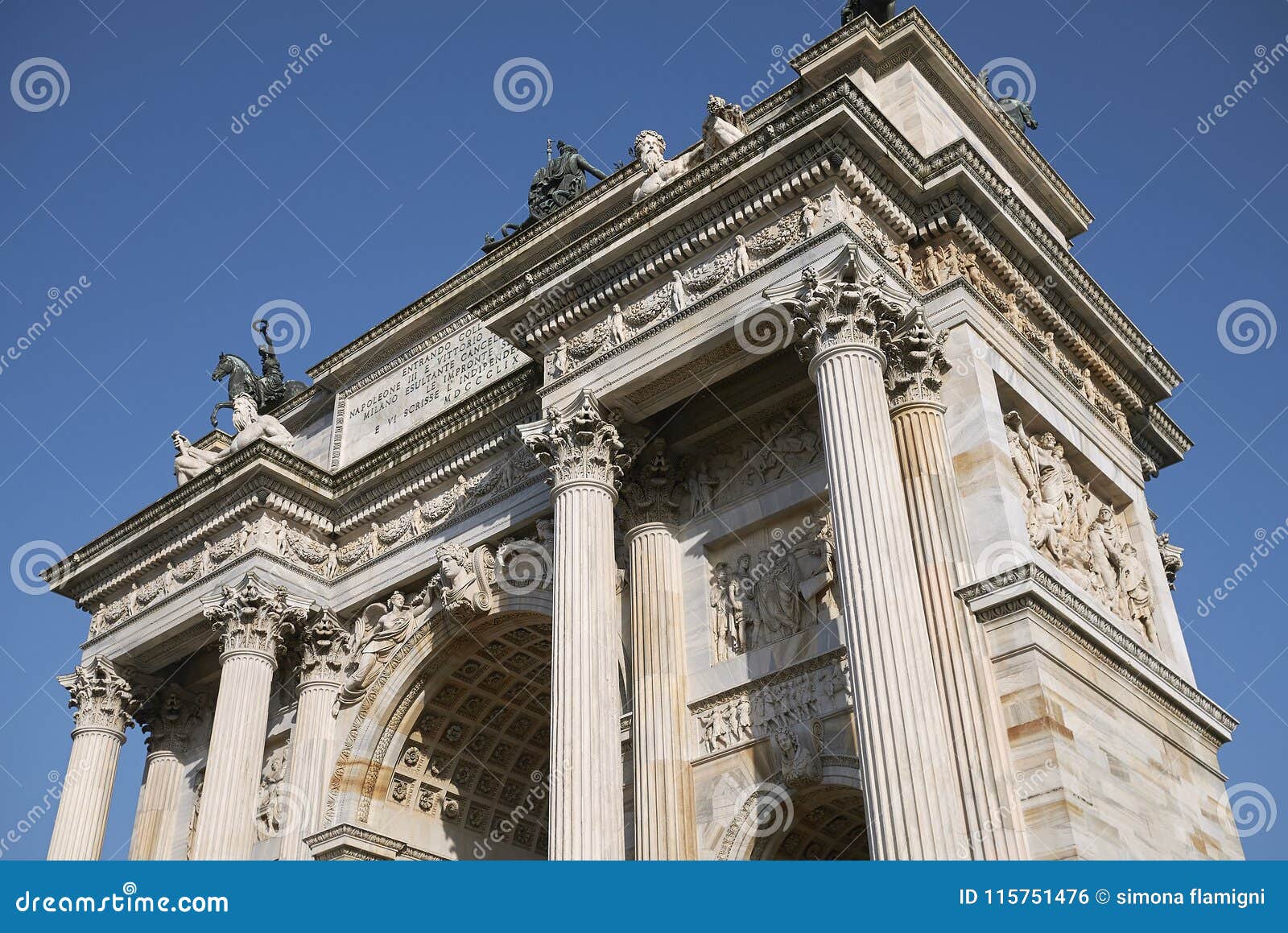 View of Arco della Pace editorial photo. Image of della - 115751476