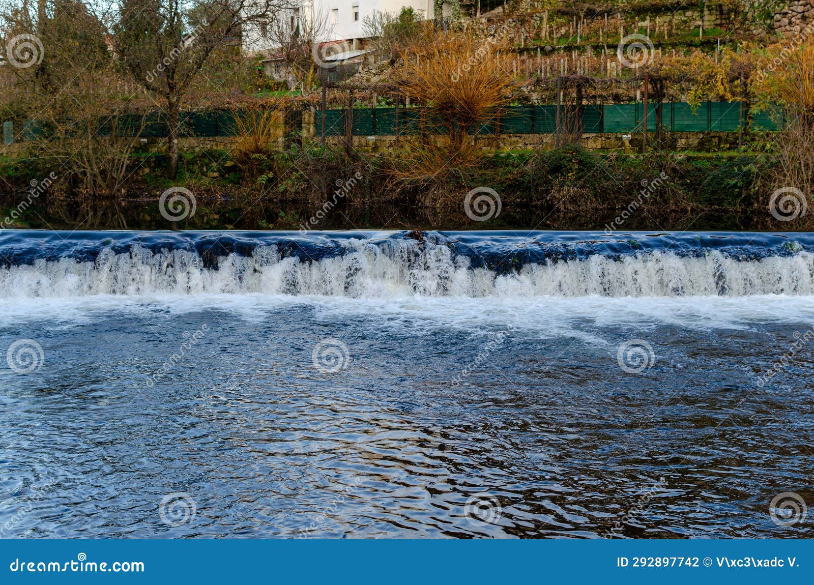 view of the arnoia river in allariz. province of ourense. galicia, spain
