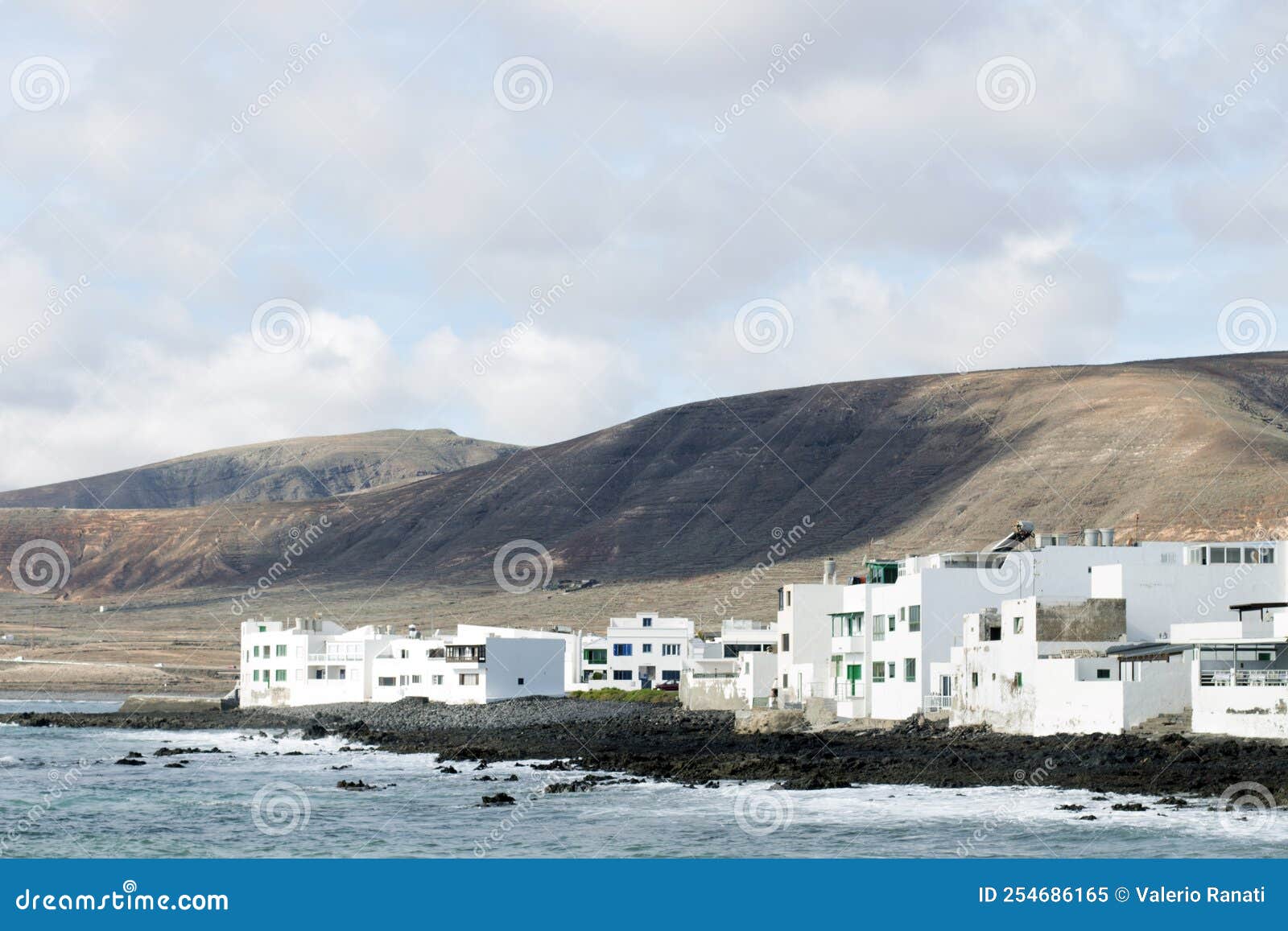 view of arrieta, a small town in lanzarote, canary islands, spain