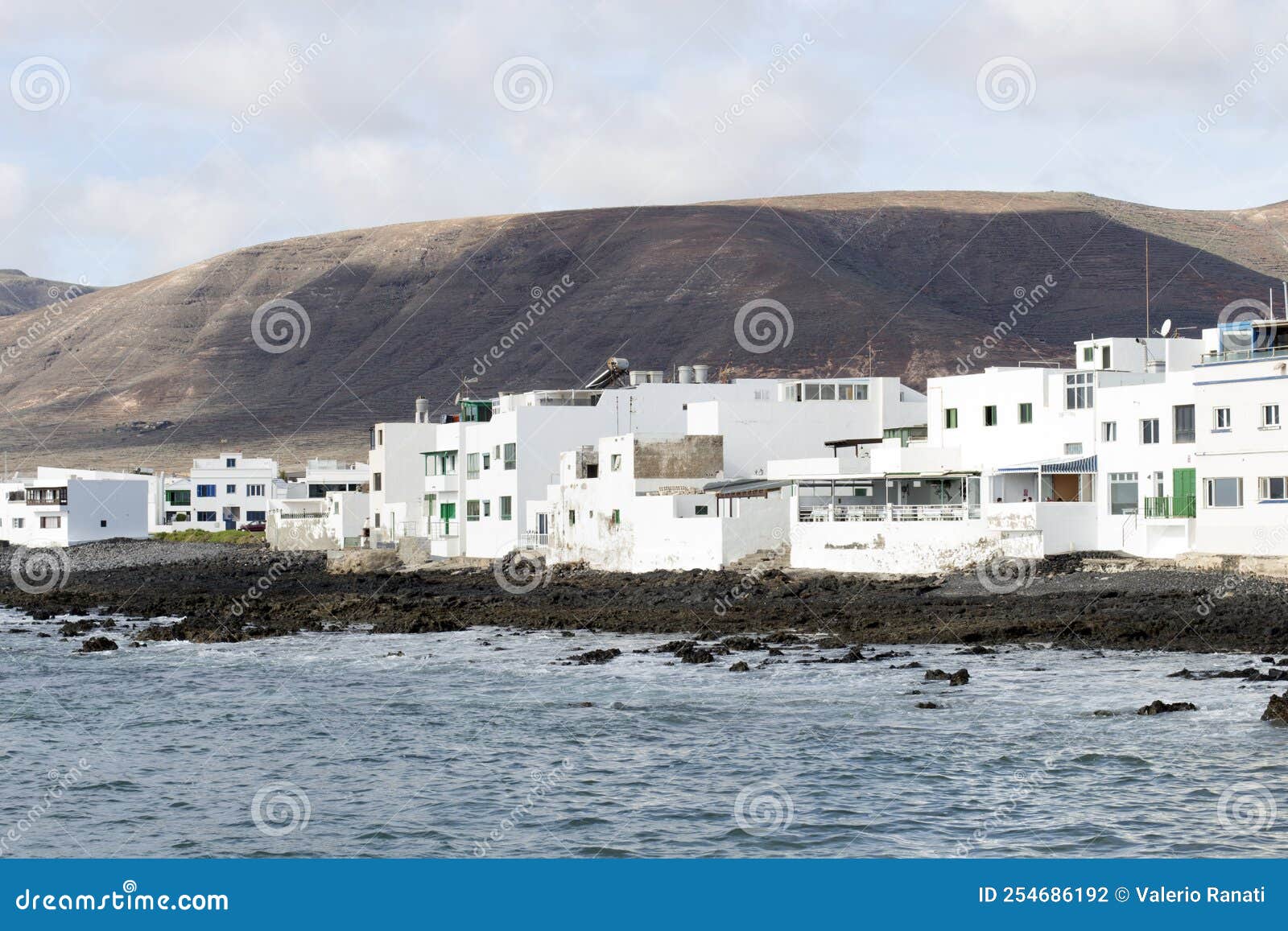view of arrieta, a small town in lanzarote, canary islands, spain