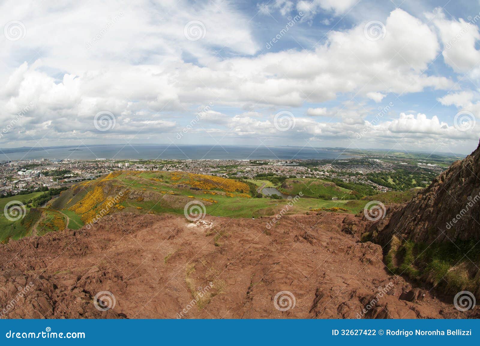 View from Arthur S Seat, Edinburgh Stock Photo Image of mountain