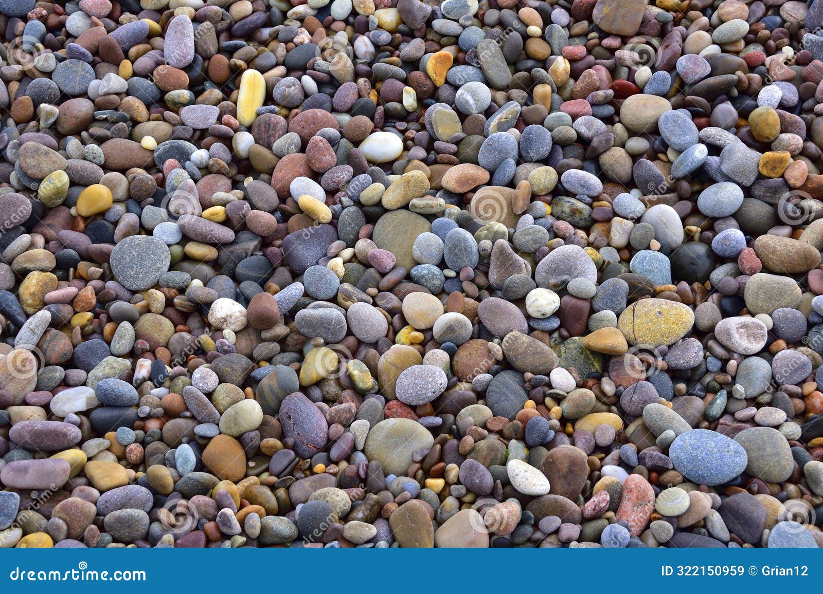 pebbles on beach in the north east of scotland.