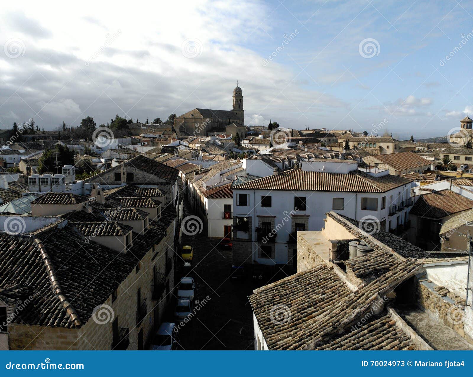 view of baeza, spain. cathedral.