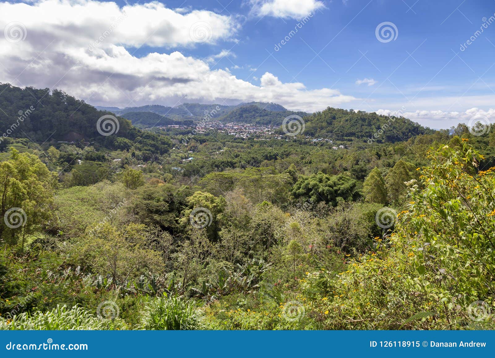 view of bajawa, indonesia