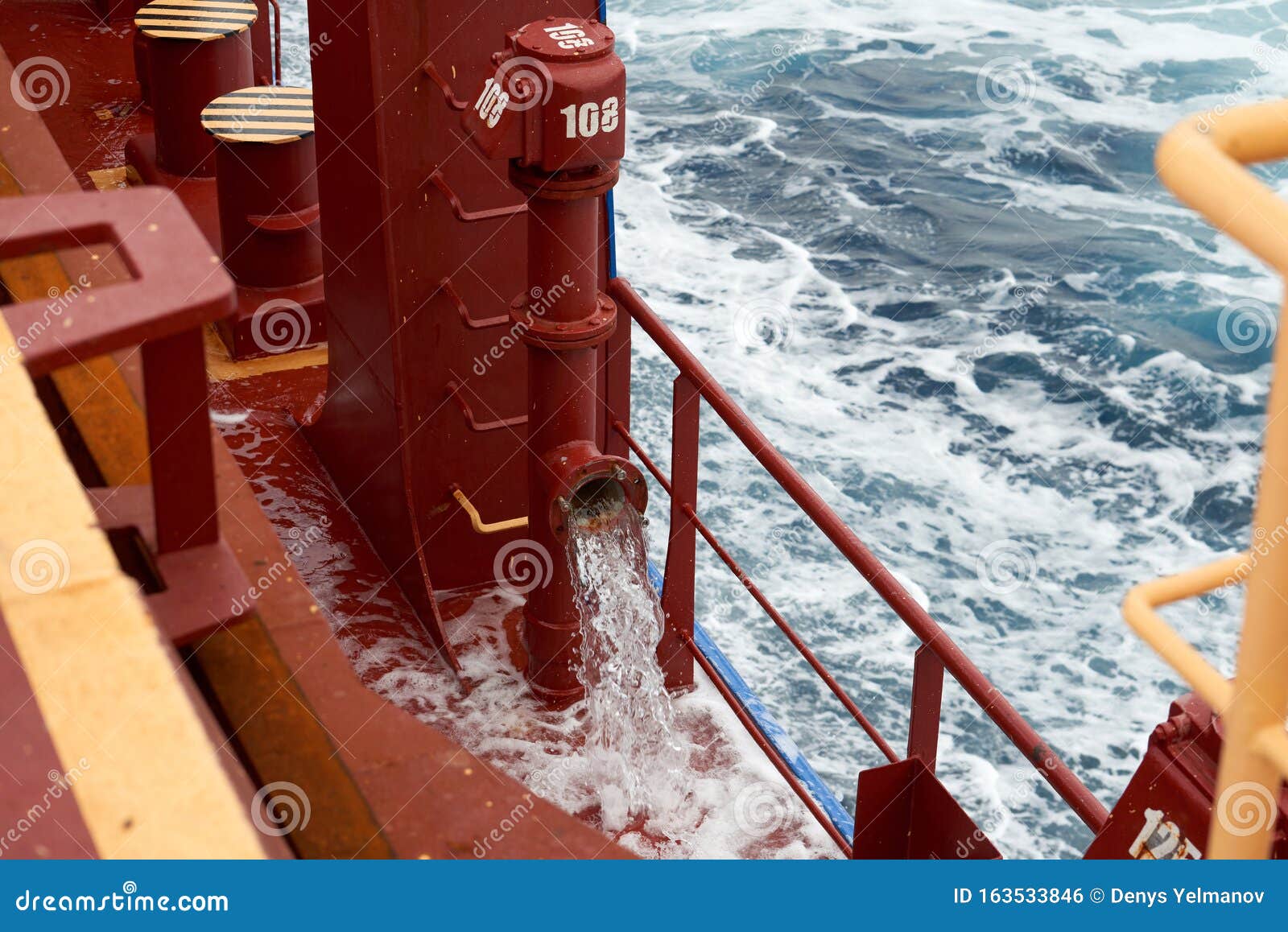 View Of Ballast Water Exchange Process Onboard Of A Ship ...