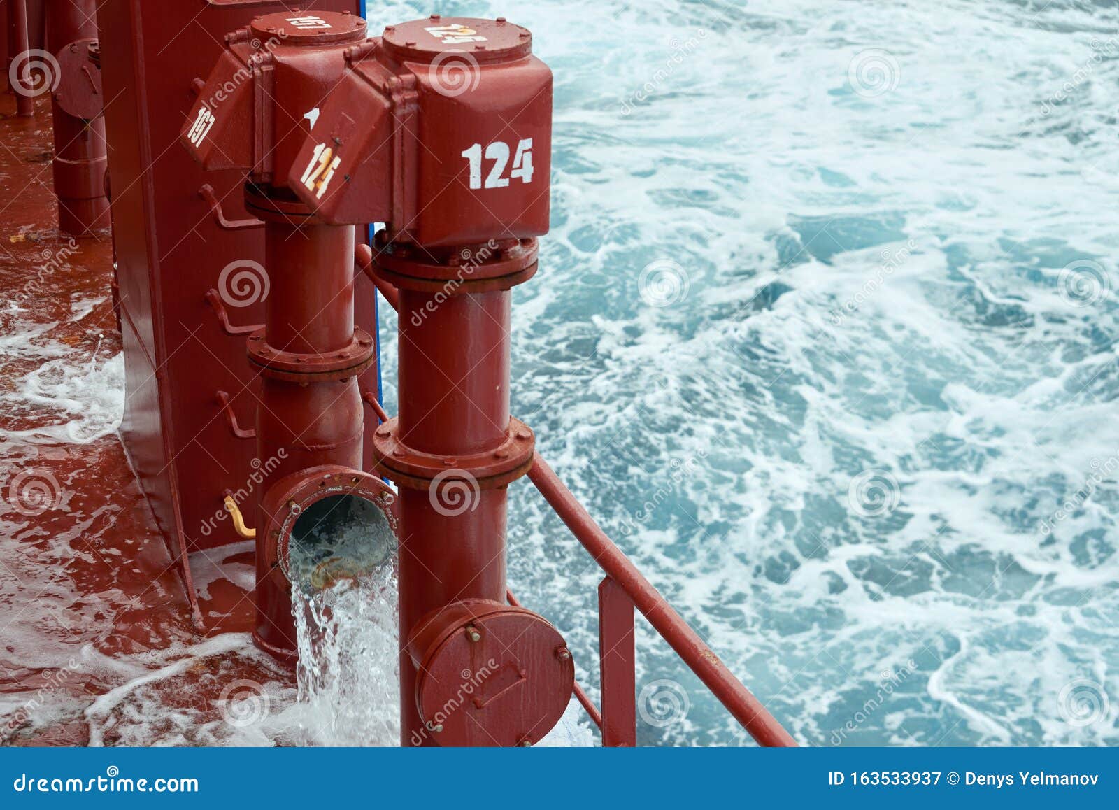 View Of Ballast Water Exchange Process Onboard Of A Ship ...