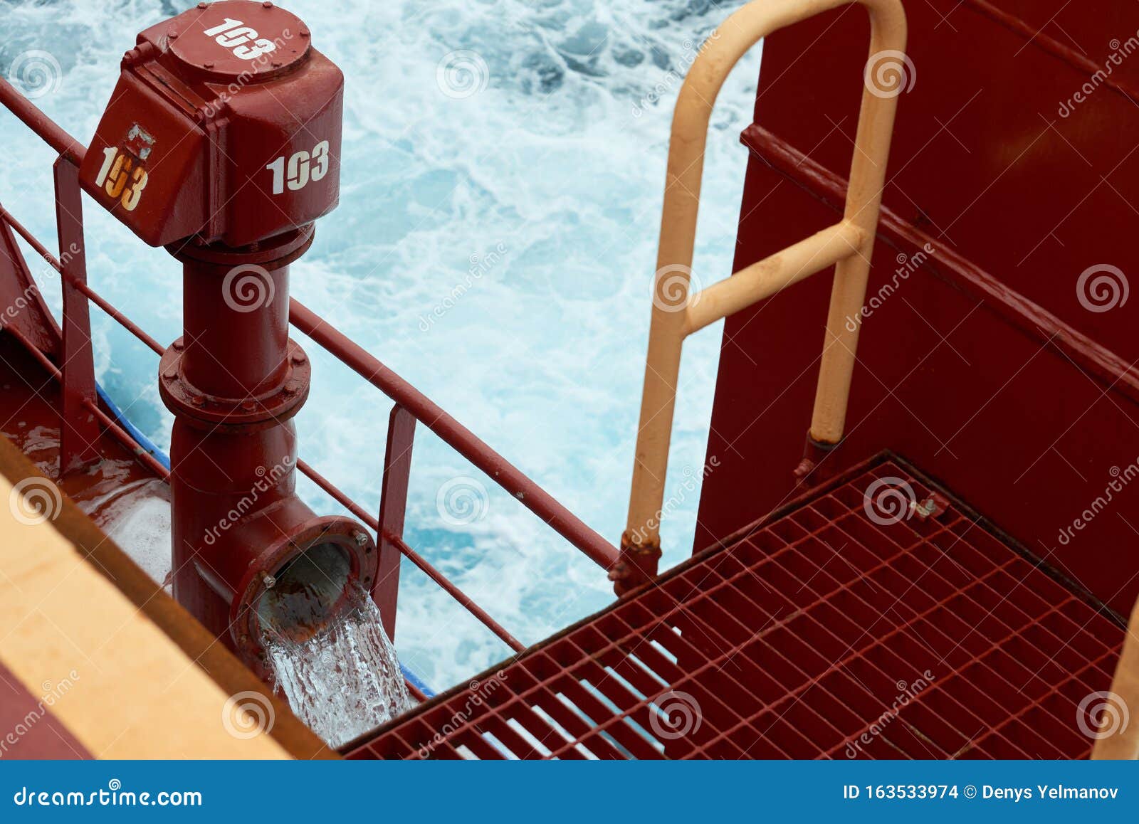 View Of Ballast Water Exchange Process Onboard Of A Ship ...